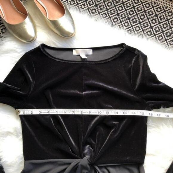 MICHAEL Michael Kors Black Matte/Velvet Dress NWT - Picture 7 of 8